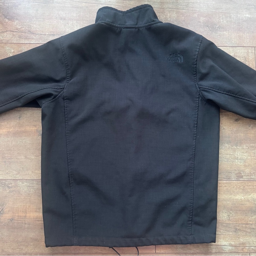 The North Face Soft Shell Wind Jacket Coat Black Fleece Lined Size Small - Picture 2 of 9